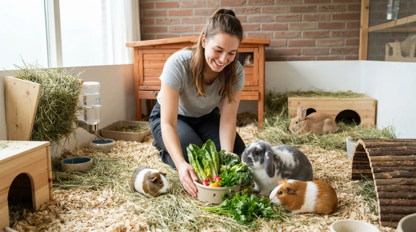 konijnen en knaagdieren verzorgen